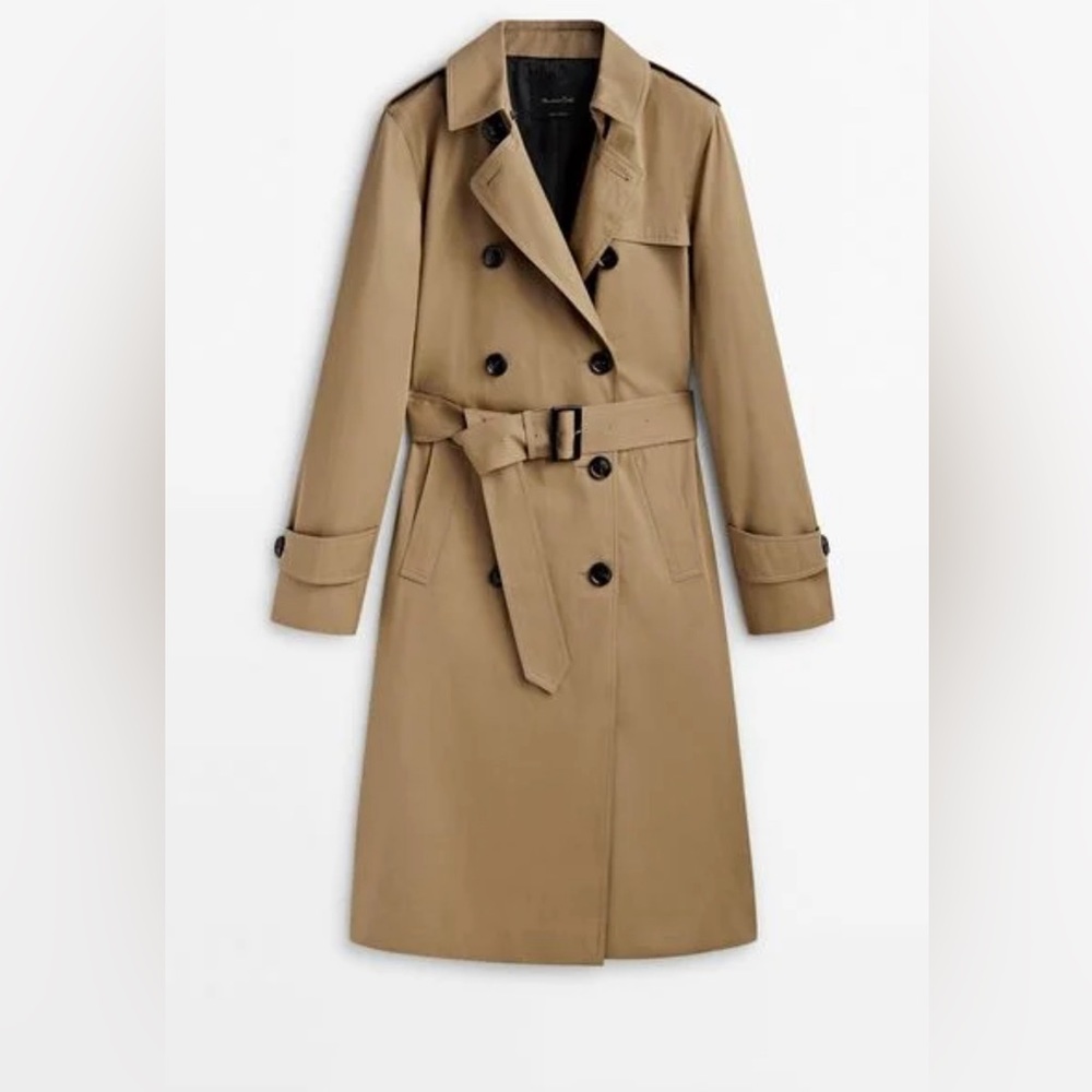 Massimo Dutti trench coat with belt Small